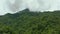 Top view of Mountain slopes covered with rainforest.