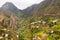 top view of the mountains on the island of La Gomera, Canary Islands, Spain.Beautiful landscape of Homer Island