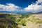 Top view of mountains lakes.