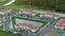 Top view of new apartment condos in Florida suburban area. Family housing in quiet neighborhood. Real estate development