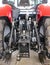 Top view of new modern diesel agricultural tractor or combine or car motor or harvester engine