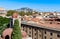 Top view of Norman Palace and San Giovanni Eremiti domes in Palermo, Sicily.