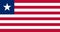 Top view of official flag Liberia. travel and patriot concept. no flagpole. Plane design, layout. Flag background