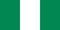 Top view of official flag Nigeria. travel and patriot concept. no flagpole. Plane design, layout. Flag background