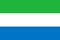 Top view of official flag Sierra Leone. travel and patriot concept. no flagpole. Plane design, layout. Flag background