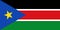 Top view of official flag South Sudan. travel and patriot concept. no flagpole. Plane design, layout. Flag background