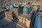 Top view of the old Mir-i-Arab madrasah on a sunny September evening. Bukhara