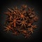 Top view of Organic Star anise.