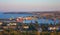 Top view over industrial port of Kerch, Ukraine