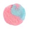 Top view of packaged cotton candy