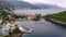 Top view panorama of Greek city of Asos, Kefalonia