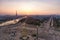 Top view of Paris at sunset. popular tourist places, holiday in France