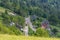 Top view of the part of the mountain village in Bosnia and Herzegovina