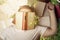 top view of a passionate reader who sleeping and laying on books and grass