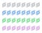 top view of PCR tubes in strips. illustration for use in medical scientific genetic layout schemes in the study of several samples