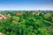 Top view of Phra Mahathat temple The Buddhist Temple and  Ratchaburi cityscape at Ratchaburi province Thailand