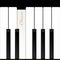Top view piano keys. Musical instrument. Vector illustration.