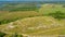 Top view of a picturesque view from a drone of the Mayatskaya fortress