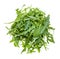 Top view of pile from leaves of Arugula isolated