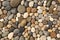 Top view of pile sea gray stones. Perfect for background or wallpaper