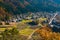 Top view point of shirakawago village in autumn.