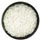 Top view of polished long-grain rice isolated