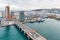 Top view of the Port of Busan and Yeongdo Bridge