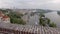 Top view on Prague from Vysehrad castle in cloudy day