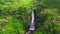 Top view of Ramboda Waterfall and tea plantations.