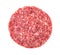 top view of raw burger from minced beef isolated