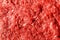 Top view of raw minced meat for burger, steak, cutlets. Raw red forcemeat background. Full frame of spicy mince. Juicy