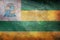 Top view of retro flag Aracaju, Brazil with grunge texture. Brazilian travel and patriot concept. no flagpole. Plane design,