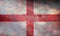 Top view of retro flag of England, untied states of America with grunge texture. USA travel and patriot concept. no flagpole.