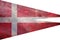 Top view of retro flag Naval Rank Senior Officer Afloat, Denmark with grunge texture. Danish patriot and travel concept. no