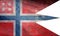 Top view of retro flag Rank an Admiral of the Royal Norwegian Navy, Norway with grunge texture. Norwegian patriot and travel