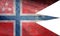 Top view of retro flag Rank a Vice Admiral of the Royal Norwegian Navy, Norway with grunge texture. Norwegian patriot and travel