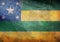 Top view of retro flag Sergipe, Brazil with grunge texture. Brazilian travel and patriot concept. no flagpole. Plane design,