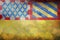 Top view of retroflag department of Cote d\\\'Or, France with grunge texture. French patriot and travel concept.