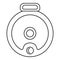 Top view robot vacuum cleaner icon, outline style