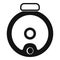 Top view robot vacuum cleaner icon, simple style