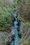 Top view of a rocky small river in Slovenia