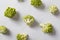 Top view of romanesco cauliflower