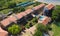 top view of the rooftops of Typical buildings for a hotel or guest house