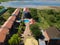 top view of the rooftops of Typical buildings for a hotel or guest house