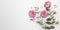 top view roses flowers with copy space. High quality beautiful photo concept