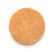 Top view of round  stroopwafel