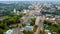 Top view of a scenic view from a drone on the city of Aleksandrov