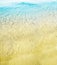 Top view of sea water and sand texture image