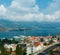 Top view of the seacoast of Budva, Montenegro.