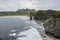 Top view seascape and rock cape in okinawa islands